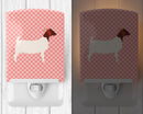 Boer Goat Pink Check Ceramic Night Light BB7886CNL Boer Goat Pink Check Ceramic Night Light BB7886CNL