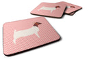 Boer Goat Pink Check Foam Coaster  BB7886FC Boer Goat Pink Check Foam Coaster  BB7886FC