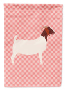 Boer Goat Pink Check Garden Flag - Outdoor Decorative Yard Flag Boer Goat Pink Check Garden Flag - Outdoor Decorative Yard Flag