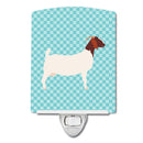 Boer Goat Blue Check Ceramic Night Light BB8060CNL Boer Goat Blue Check Ceramic Night Light BB8060CNL
