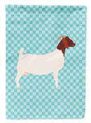 Boer Goat Blue Check Garden Flag - Outdoor Decorative Yard Flag Boer Goat Blue Check Garden Flag - Outdoor Decorative Yard Flag