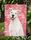 White Staffie Bull Terrier Love Garden Flag - Outdoor Decorative Yard Flag BB9466GF White Staffie Bull Terrier Love Garden Flag - Outdoor Decorative Yard Flag BB9466GF