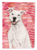 White Staffie Bull Terrier Love Garden Flag - Outdoor Decorative Yard Flag BB9466GF White Staffie Bull Terrier Love Garden Flag - Outdoor Decorative Yard Flag BB9466GF