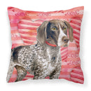 German Shorthaired Pointer Love Fabric Decorative Pillow BB9728PW1818 German Shorthaired Pointer Love Fabric Decorative Pillow BB9728PW1818