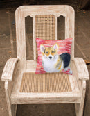 Pembroke Corgi Love Fabric Decorative Pillow BB9729PW1818 Pembroke Corgi Love Fabric Decorative Pillow BB9729PW1818