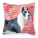 Harlequin Great Dane Love Fabric Decorative Pillow BB9730PW1818 Harlequin Great Dane Love Fabric Decorative Pillow BB9730PW1818