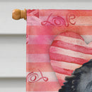 Bernese Mountain Dog Love Flag Canvas House Size BB9732CHF Bernese Mountain Dog Love Flag Canvas House Size BB9732CHF