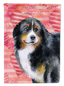 Bernese Mountain Dog Love Flag Canvas House Size BB9732CHF Bernese Mountain Dog Love Flag Canvas House Size BB9732CHF