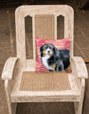 Bernese Mountain Dog Love Fabric Decorative Pillow BB9732PW1818 Bernese Mountain Dog Love Fabric Decorative Pillow BB9732PW1818