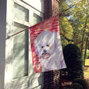 Bichon Frise Love Flag Canvas House Size BB9735CHF Bichon Frise Love Flag Canvas House Size BB9735CHF