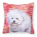 Bichon Frise Love Fabric Decorative Pillow BB9735PW1818 Bichon Frise Love Fabric Decorative Pillow BB9735PW1818