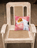 Fox Terrier Love Fabric Decorative Pillow BB9737PW1818 Fox Terrier Love Fabric Decorative Pillow BB9737PW1818