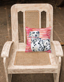 Dalmatian Love Fabric Decorative Pillow BB9740PW1818 Dalmatian Love Fabric Decorative Pillow BB9740PW1818