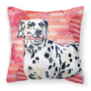 Dalmatian Love Fabric Decorative Pillow BB9740PW1818 Dalmatian Love Fabric Decorative Pillow BB9740PW1818