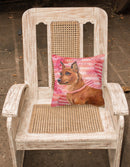 Miniature Pinscher Love Fabric Decorative Pillow BB9743PW1818 Miniature Pinscher Love Fabric Decorative Pillow BB9743PW1818