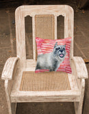 Schnauzer Love Fabric Decorative Pillow BB9749PW1818 Schnauzer Love Fabric Decorative Pillow BB9749PW1818