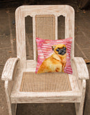 Small Brabant Griffon Love Fabric Decorative Pillow BB9754PW1818 Small Brabant Griffon Love Fabric Decorative Pillow BB9754PW1818