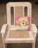 Morkie Love Fabric Decorative Pillow BB9755PW1818 Morkie Love Fabric Decorative Pillow BB9755PW1818