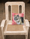 American Akita Love Fabric Decorative Pillow BB9756PW1818 American Akita Love Fabric Decorative Pillow BB9756PW1818
