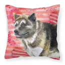 American Akita Love Fabric Decorative Pillow BB9756PW1818 American Akita Love Fabric Decorative Pillow BB9756PW1818