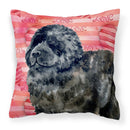 Newfoundland Love Fabric Decorative Pillow BB9758PW1818 Newfoundland Love Fabric Decorative Pillow BB9758PW1818