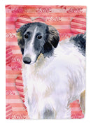 Borzoi Love Flag Canvas House Size BB9759CHF Borzoi Love Flag Canvas House Size BB9759CHF