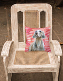 Weimaraner Love Fabric Decorative Pillow BB9761PW1818 Weimaraner Love Fabric Decorative Pillow BB9761PW1818