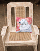 Maremma Sheepdog Love Fabric Decorative Pillow BB9762PW1818 Maremma Sheepdog Love Fabric Decorative Pillow BB9762PW1818