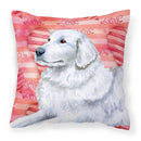 Maremma Sheepdog Love Fabric Decorative Pillow BB9762PW1818 Maremma Sheepdog Love Fabric Decorative Pillow BB9762PW1818