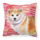 Shiba Inu Love Fabric Decorative Pillow BB9765PW1818 Shiba Inu Love Fabric Decorative Pillow BB9765PW1818
