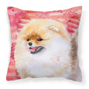 Pomeranian Love Fabric Decorative Pillow BB9769PW1818 Pomeranian Love Fabric Decorative Pillow BB9769PW1818