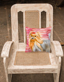 Yorkshire Terrier Love Fabric Decorative Pillow BB9772PW1818 Yorkshire Terrier Love Fabric Decorative Pillow BB9772PW1818