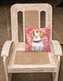 Beagle Love Fabric Decorative Pillow BB9773PW1818 Beagle Love Fabric Decorative Pillow BB9773PW1818