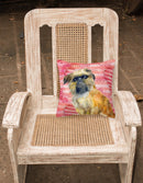 Brussels Griffon Love Fabric Decorative Pillow BB9774PW1818 Brussels Griffon Love Fabric Decorative Pillow BB9774PW1818