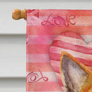 Basenji Love Flag Canvas House Size BB9779CHF Basenji Love Flag Canvas House Size BB9779CHF