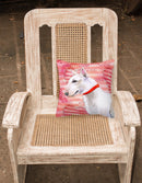 Bull Terrier Love Fabric Decorative Pillow BB9780PW1818 Bull Terrier Love Fabric Decorative Pillow BB9780PW1818