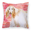 Afghan Hound Love Fabric Decorative Pillow BB9789PW1818 Afghan Hound Love Fabric Decorative Pillow BB9789PW1818