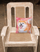 Akita Love Fabric Decorative Pillow BB9790PW1818 Akita Love Fabric Decorative Pillow BB9790PW1818