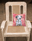 Dalmatian Puppy Love Fabric Decorative Pillow BB9795PW1818 Dalmatian Puppy Love Fabric Decorative Pillow BB9795PW1818