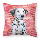 Dalmatian Puppy Love Fabric Decorative Pillow BB9795PW1818 Dalmatian Puppy Love Fabric Decorative Pillow BB9795PW1818