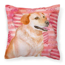 Labrador Retriever Love Fabric Decorative Pillow BB9801PW1818 Labrador Retriever Love Fabric Decorative Pillow BB9801PW1818