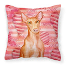 Pharaoh Hound Love Fabric Decorative Pillow BB9802PW1818 Pharaoh Hound Love Fabric Decorative Pillow BB9802PW1818