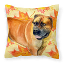 Boerboel Mastiff Fall Fabric Decorative Pillow BB9907PW1818 Boerboel Mastiff Fall Fabric Decorative Pillow BB9907PW1818