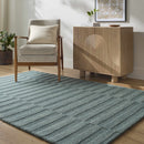 Idaho Broken-Stiped Petrol Blue Wool Rug | Our PNW Home X Livabliss Idaho Broken-Stiped Petrol Blue Wool Rug | Our PNW Home X Livabliss