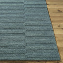Idaho Broken-Stiped Petrol Blue Wool Rug | Our PNW Home X Livabliss Idaho Broken-Stiped Petrol Blue Wool Rug | Our PNW Home X Livabliss