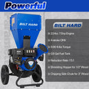 BILT HARD 224cc 7.5hp Gas Powered Wood Chipper BILT HARD 224cc 7.5hp Gas Powered Wood Chipper