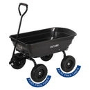 BILT HARD 4 Cu.Ft. 10" No-Flat Tires Poly Yard Dump Cart with 180° Rotating Handle, 600 lbs Capacity Heavy Duty Garden Carts and Wagons BILT HARD 4 Cu.Ft. 10" No-Flat Tires Poly Yard Dump Cart with 180° Rotating Handle, 600 lbs Capacity Heavy Duty Garden Carts and Wagons