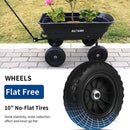 BILT HARD 4 Cu.Ft. 10" No-Flat Tires Poly Yard Dump Cart with 180° Rotating Handle, 600 lbs Capacity Heavy Duty Garden Carts and Wagons BILT HARD 4 Cu.Ft. 10" No-Flat Tires Poly Yard Dump Cart with 180° Rotating Handle, 600 lbs Capacity Heavy Duty Garden Carts and Wagons