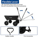 BILT HARD 4 Cu.Ft. 10" No-Flat Tires Poly Yard Dump Cart with 180° Rotating Handle, 600 lbs Capacity Heavy Duty Garden Carts and Wagons BILT HARD 4 Cu.Ft. 10" No-Flat Tires Poly Yard Dump Cart with 180° Rotating Handle, 600 lbs Capacity Heavy Duty Garden Carts and Wagons