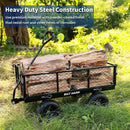 BILT HARD 400 lbs 10" Flat Free Tires Steel Garden Cart with 180° Rotating Handle and Removable Sides, 4 Cu.Ft Capacity Utility Heavy Duty Garden Carts and Wagons BILT HARD 400 lbs 10" Flat Free Tires Steel Garden Cart with 180° Rotating Handle and Removable Sides, 4 Cu.Ft Capacity Utility Heavy Duty Garden Carts and Wagons